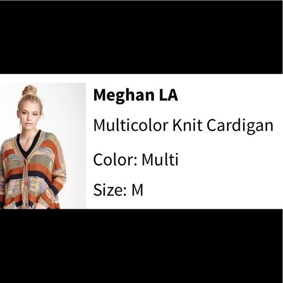 Meghan LA multicolored cardigan; size M - Picture 2 of 2